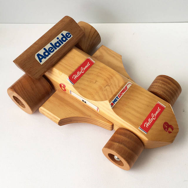 Vintage Handmade Wooden Adelaide Race Car Racecar Toy Toys Indoor