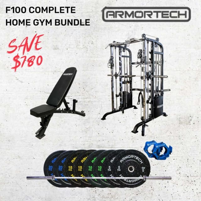 (SAVE 780) Armortech F100, Complete Home Gym Bundle Gym & Fitness