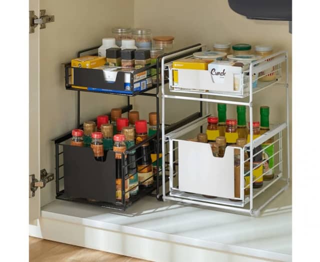 2 Tier Sliding Drawer Rack Kitchen Storage Organizer PICK UP