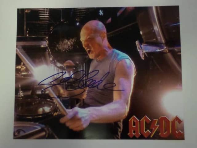AC/DC Hand Signed Photo Chris Slade Autograph | Collectables | Gumtree ...