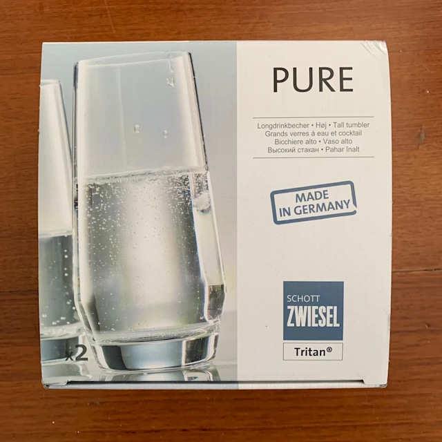 2 Brand new tall tumbler drinking glasses still in box Dinnerware