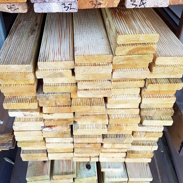 90 x 22 Treated Pine Merch (B Grade) Decking Building Materials in