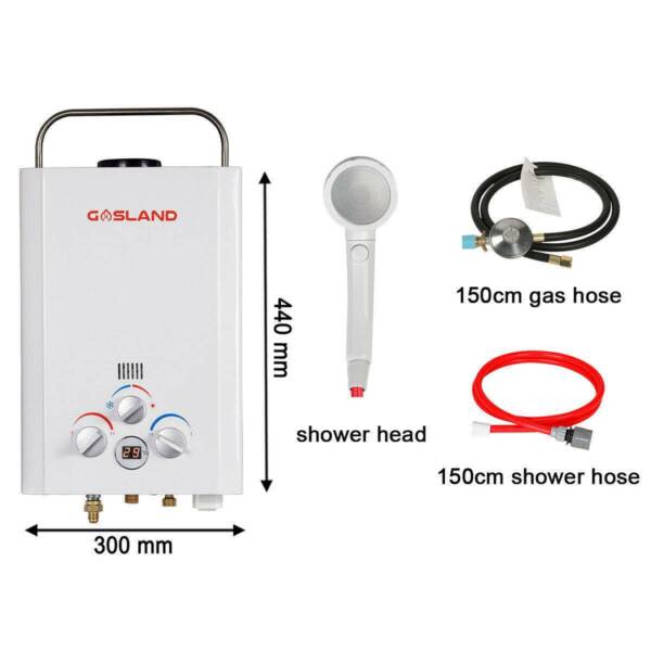 Gas Hot Water Heater Portable Shower Camping LPG Gas Instant Air