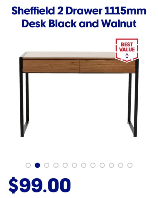 Sheffield desk deals officeworks