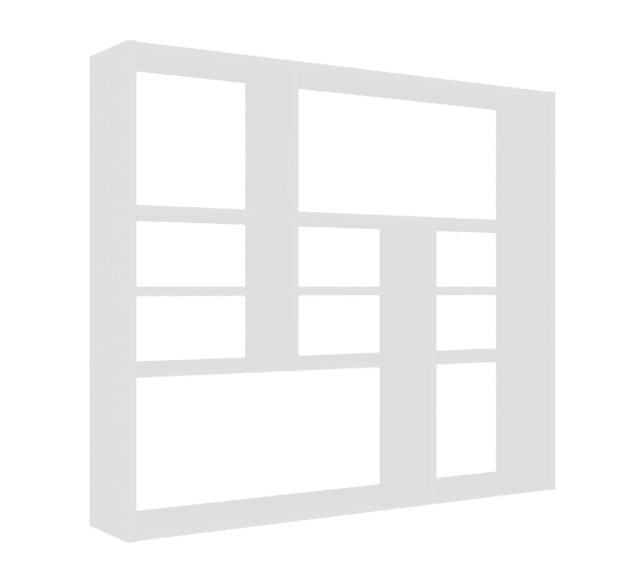 vidaXL Wall Shelf White 90x16x78 cm (SKU802939) Free Delivery