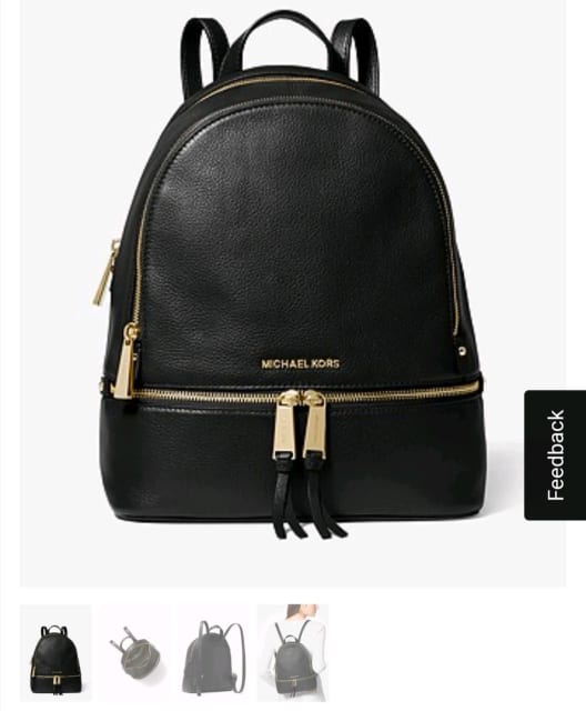 Rhea Medium Studded Pebbled Leather Backpack