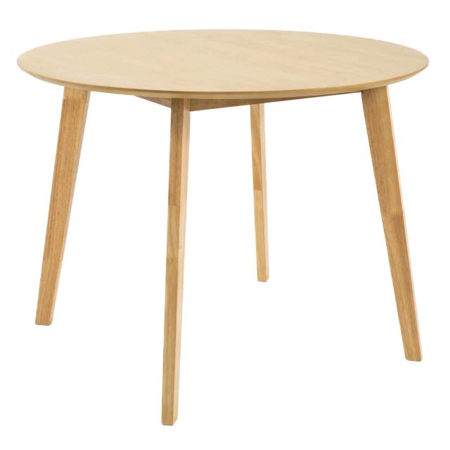Cusco 100cm Round Dining Table Scandinavian Style Solid Rubberwood