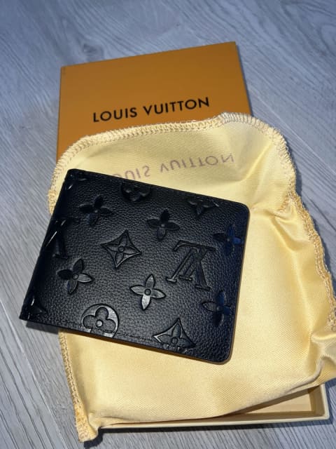 LOUIS VUITTON LV Multiple Wallet M62901 Monogram Shadow Leather Black