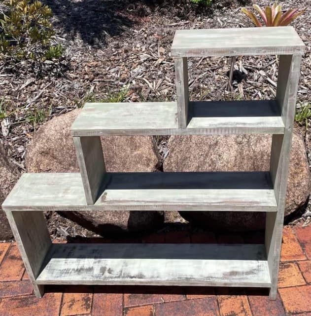 Vintage Mid Century Step Bookcase Bookcases & Shelves in Mitchelton