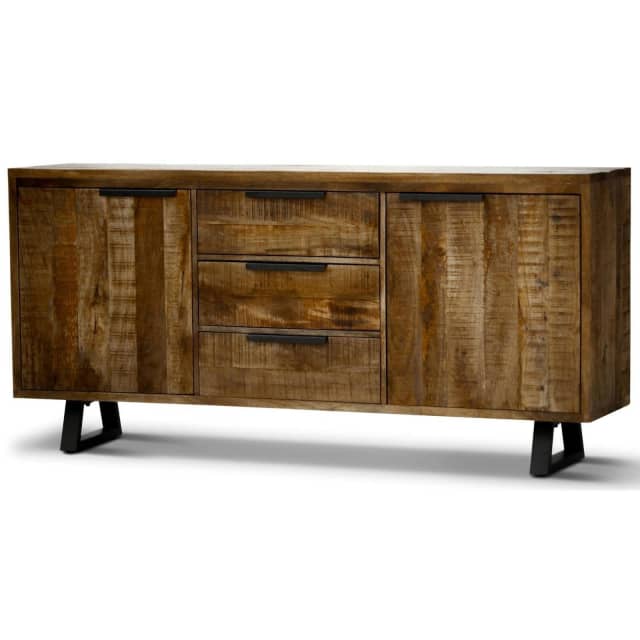 Begonia Buffet Sideboard Table 170cm 2 Door 3 Drawer Mango Wood Unique