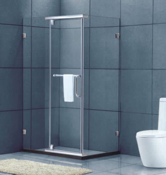 SHOWER SCREEN SQUARE FRAMELESS SHOWER SCREEN SAFTEY TOUGHENED GLASS