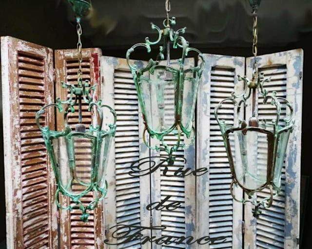 VINTAGE FRENCH LOUIS XV STYLE BRONZE / BRASS LANTERNS CHANDELIERS Antiques in Botany NSW