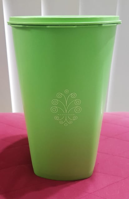 Vintage Tupperware Apple Green Maxi Canisters 1970's