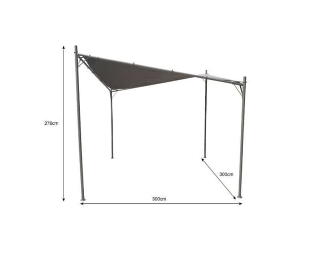 Semi Permanent Marquee 3 x 3m Dallas Steel Gazebo Parasols & Gazebos