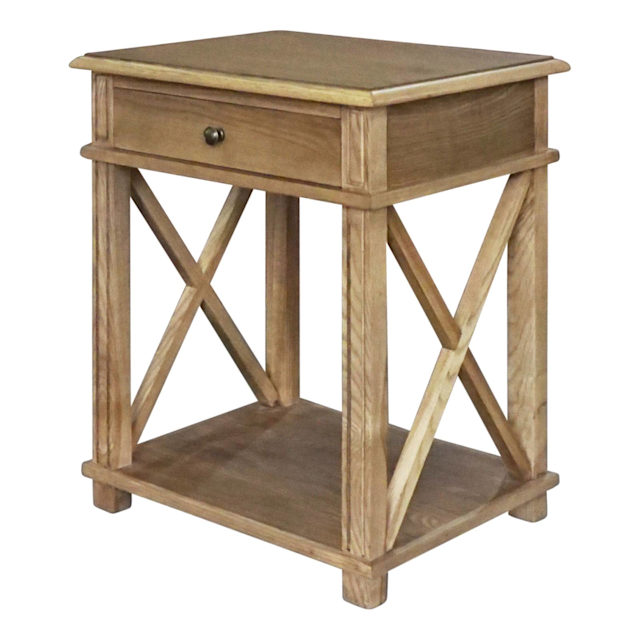 Hamptons Halifax One Drawer Bedside Lamp Table Nightstand Table