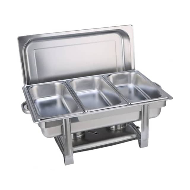 9L Chafing Dish Set Buffet Pan Bain Marie Bow Stainless Steel Foo