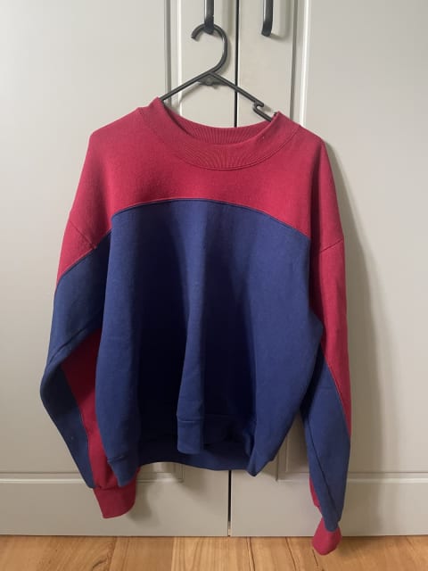 Vintage Red and Blue Colourbock Jumper | Jumpers, Hoodies and Cardigans ...