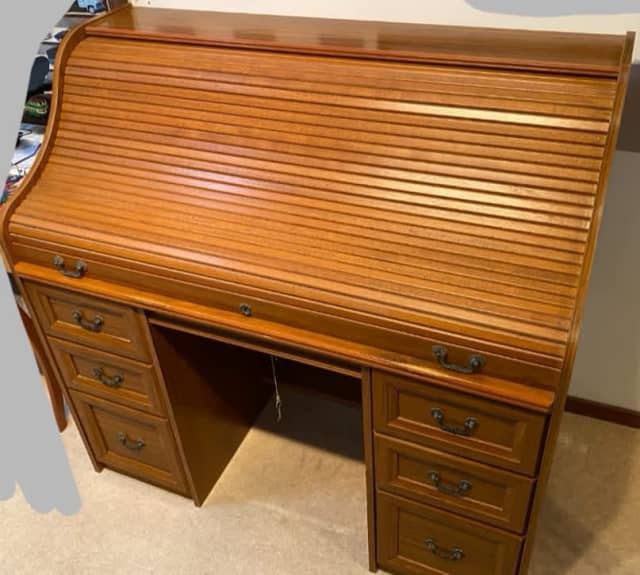 AllWood vintage Australian roller desk with working lock and key