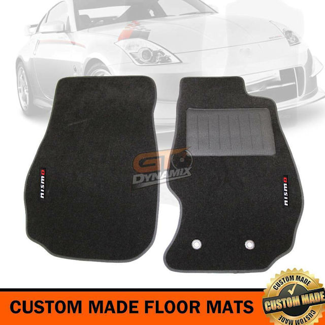 2 Piece MATS NISMO 350Z Front Custom made Floor mats BLACK OR CHARCOAL