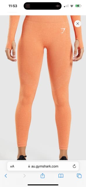 Gymshark Vital Seamless 2.0 Long Sleeve Crop Top - Orange