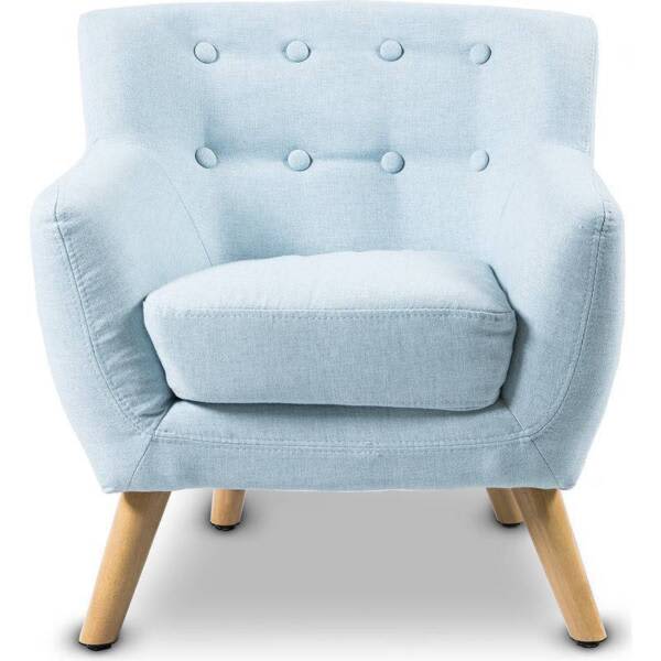 Lorraine Fabric Kids Accent Armchair in Light Blue NEW Armchairs