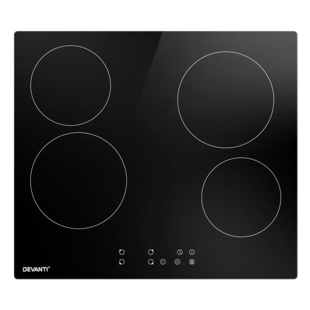 Devanti Ceramic Cooktop 60cm Electric Cooker 4 Burner Stove Hob T