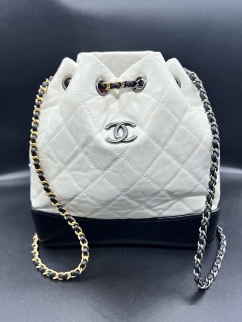 Chanel Gabrielle Backpack Quilted Goatskin and Patent Small at 1stDibs