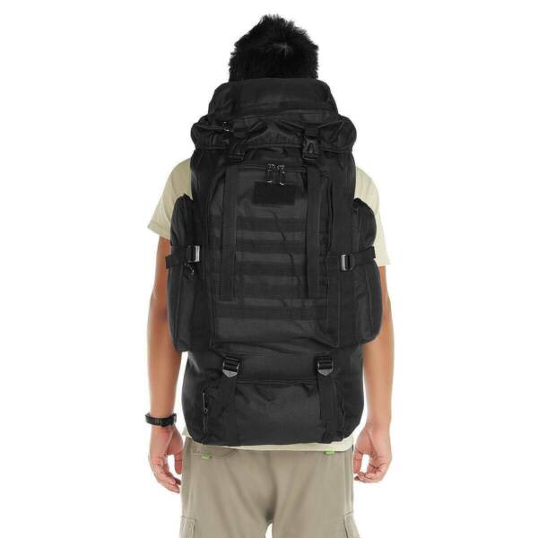 80L Military Tactical Backpack Bag Outdoor Hiking Camping Sport Ruck
