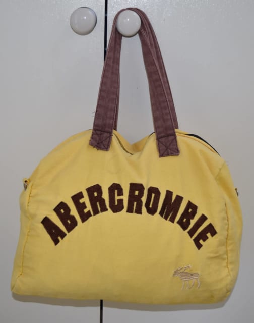 ABERCROMBIE Vintage 90's Logo Duffle Bag Yellow VGUC Bags