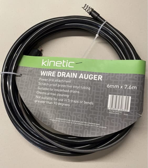 Kinetic wire drain deals auger