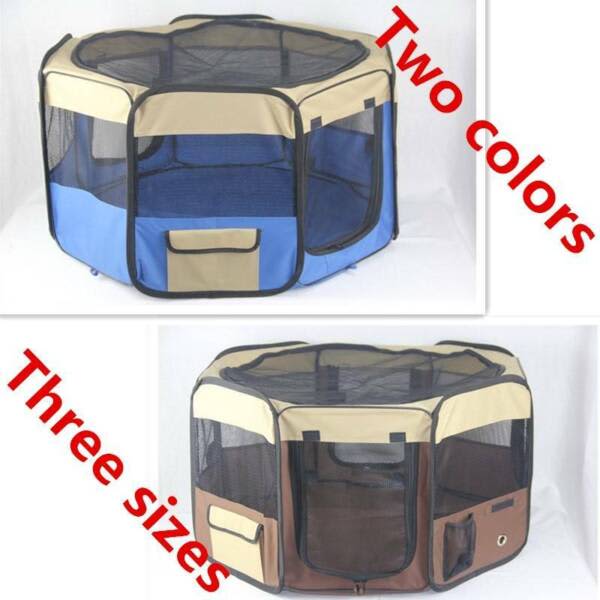 Pet Playpen Puppy Dog Cat Play Pen Soft Crate Cage Enclosure Ten Pet