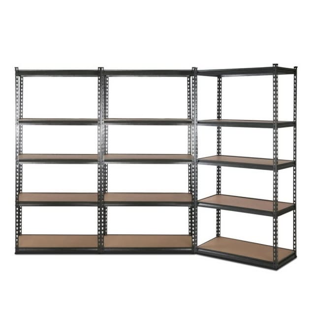 3x1.8M 5Shelves Steel Warehouse Shelving Racking Garage Storage Rack