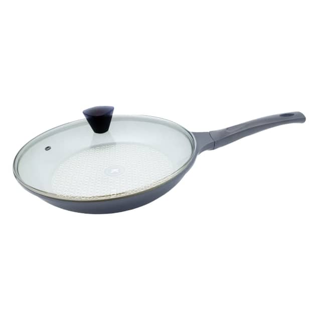 KOMAN NonStick Titanium Coating Frying Pan 28cm Glass Lid... Pots