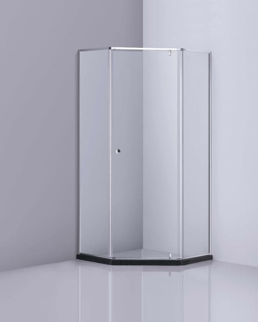 SemiFrameless Shower Screen Diamond Shape Pivot Door 6mm Brisbane Building Materials