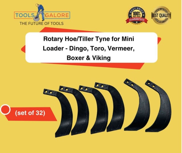 Rotary Hoe/Tiller Tyne (set of 32) for Mini Loader - Dingo, Toro ...