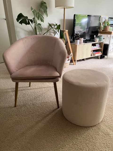 kmart blush velvet chair