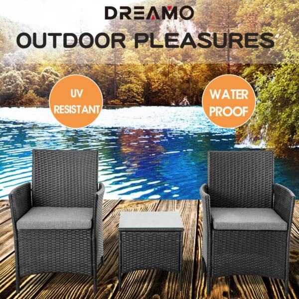 Free Delivery3PC Outdoor Chairs and Table Outdoor Dining Furniture