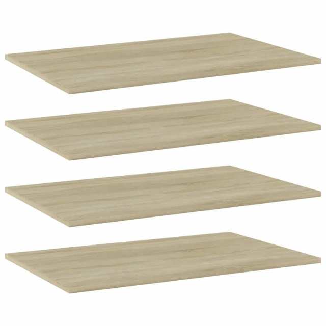 Bookshelf Boards 4 pcs Sonoma Oak 80x50x1.5 cm Engineered Wood... Building Materials in Sydney