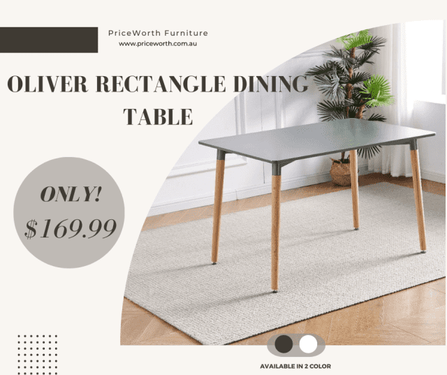 SALE!! SALE!! Oliver 120cm Rectangle Dining Table Grey!! Dining