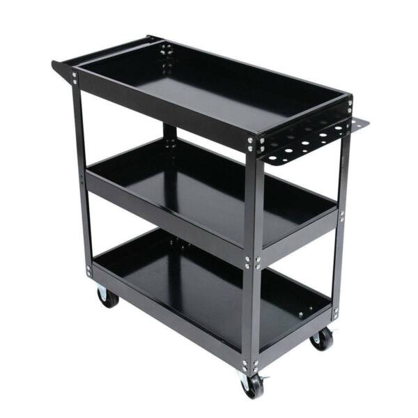 3 Tier Parts Tool Cart Trolley Heavy Duty Storage Organizer