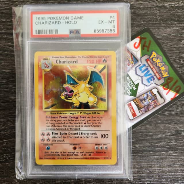 PSA 6 BLACK DOT ERROR Charizard- base set pokemon zard | Collectables ...