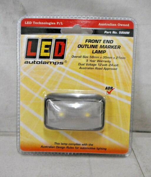 LED 58WM FRONT END OUTLINE MARKER LAMP 12V24V (58mm X 35mm X 21mm