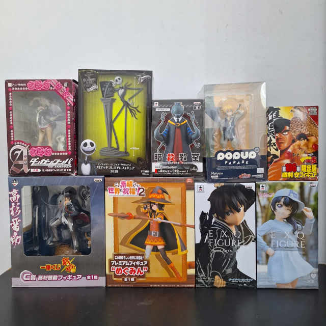 Various anime figures Assassination Classroom Danganronpa SAO and more