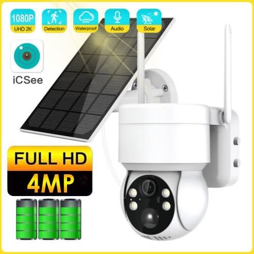 Solar Security Camera Outdoor IP Camera Two way Audio Full Color Night