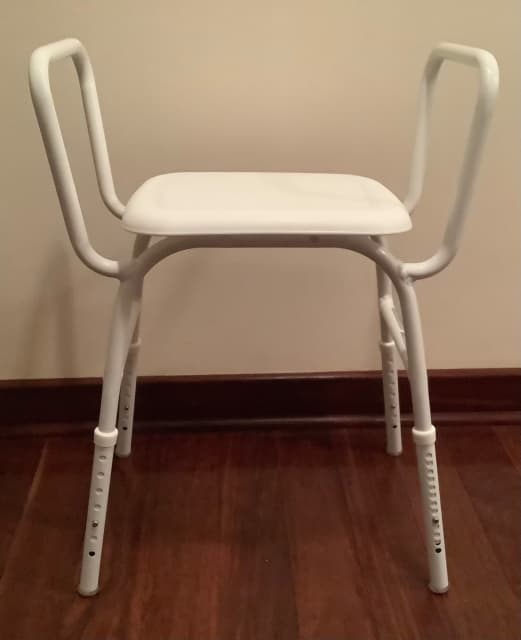 ANSA Shower Stool with Arms (Adj Height) Max 175 kg. Lightweight