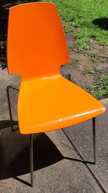 orange plastic chairs ikea