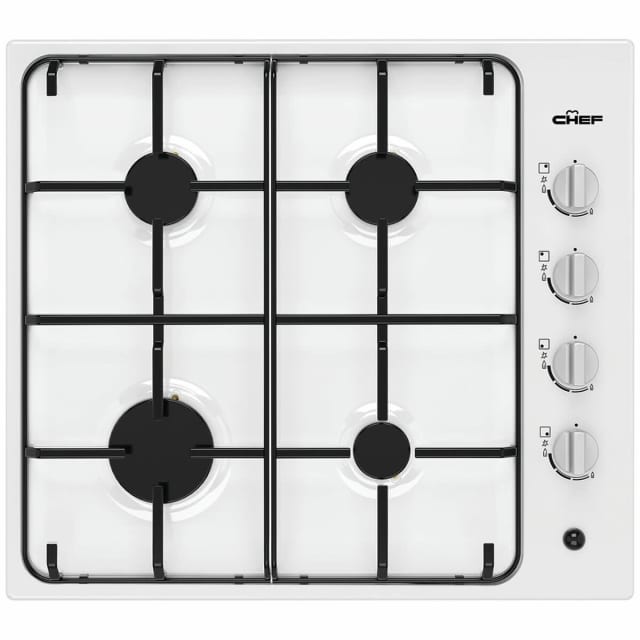 Chef 60cm Natural Gas Battery Ignition Cooktop Model CHG642WC RRP 479