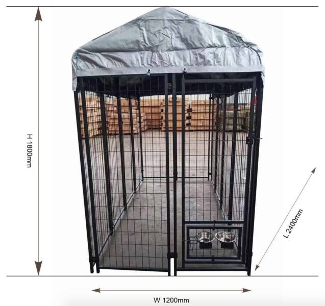 1.2x2.4m Pet Dog Kennel Enclosure Run Playpen Cage Fence Pet Products