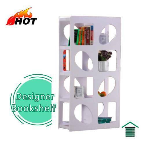 New White Hi High Gloss Bookcase & Bookshelf Bookcases & Shelves