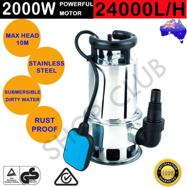 2000W Submersible Dirty Water Pump Bore Sewage Septic Tank Building